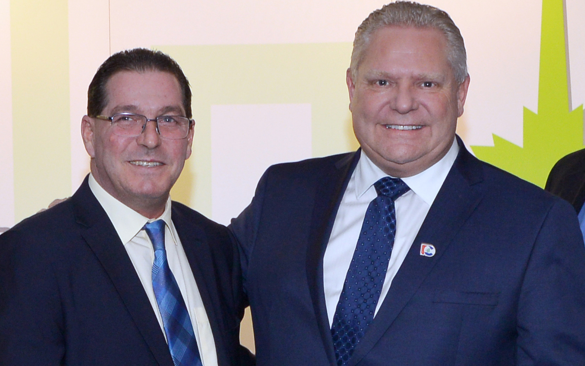 Ontario PC Leader Rob Ford and Niagara Falls Candidate Chuck McShane