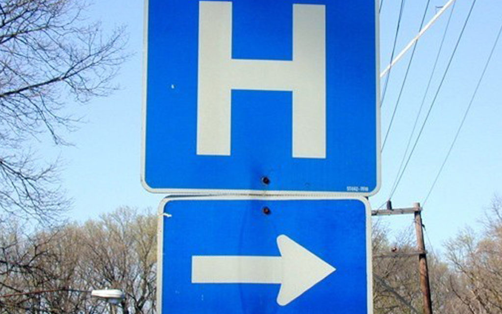 hospital sign