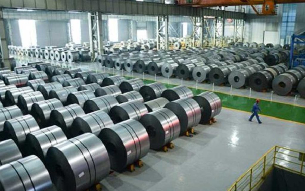 rolls of steel