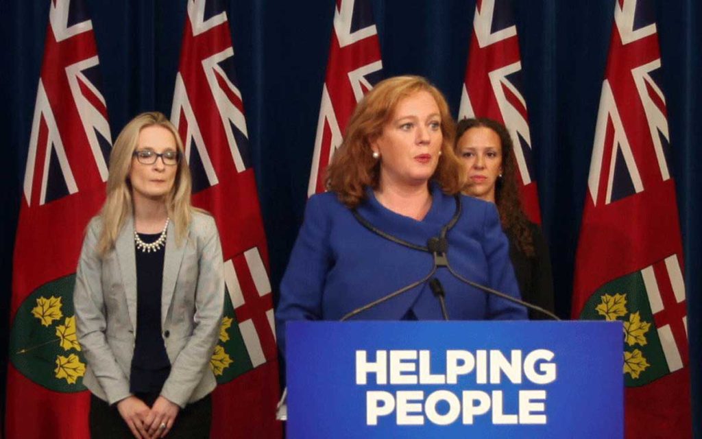 The Hon. Lisa MacLeod, Ontario’s Minister of Children, Community and Social Services, announces changes to Ontario’s welfare programs. 