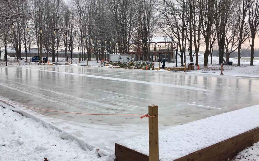 rink outside Fort George in Niagara-on-the-Lake.