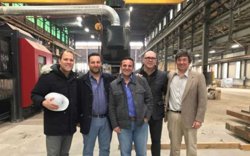 Mayor Walter Sendzik, Danny Bianco, Carmine Bianco, Director of Economic Development Brian York and Fabian Hoggard at SIN Structures