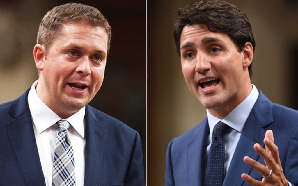 Scheer and Trudeau