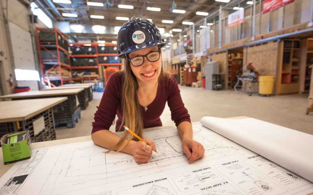 Third-year Construction Engineering Technology student Jessica Garrett