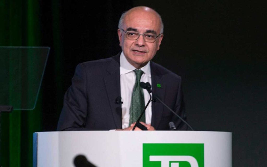 Toronto-Dominion Bank Chief Executive Officer Bharat Masrani.