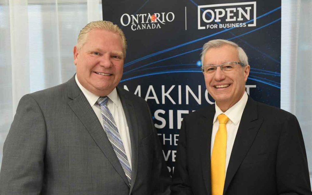 Premier Doug Ford and Finance Minister Vic Fedelli 