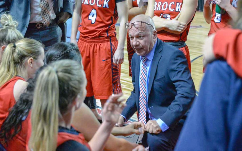 Brock University women’s basketball head coach Mike Rao 