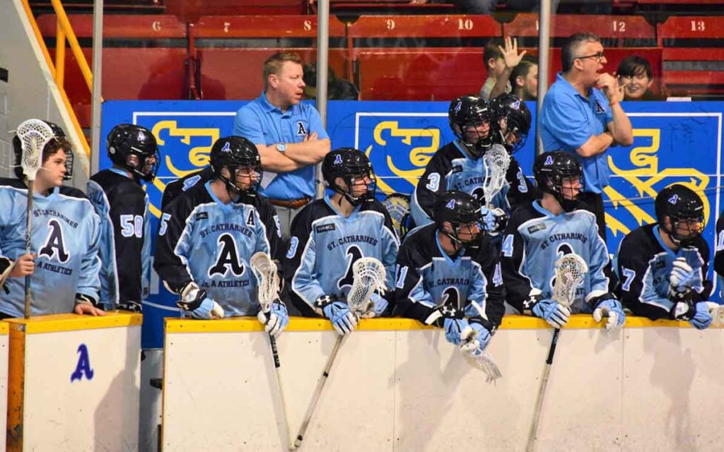 St  Catharines A's on the bench