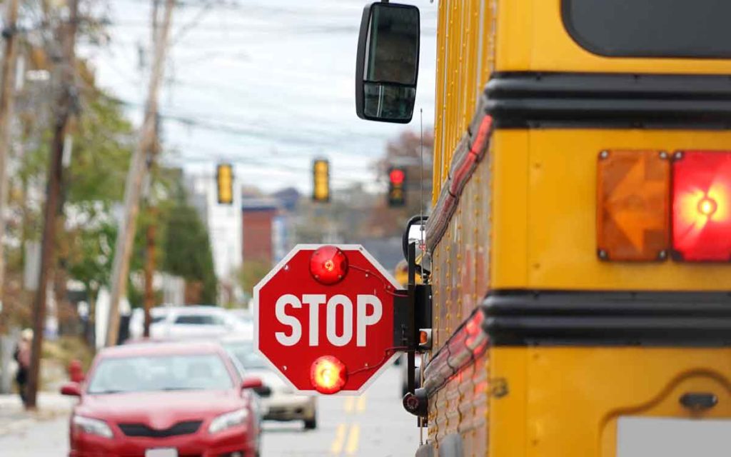 school bus stop sign