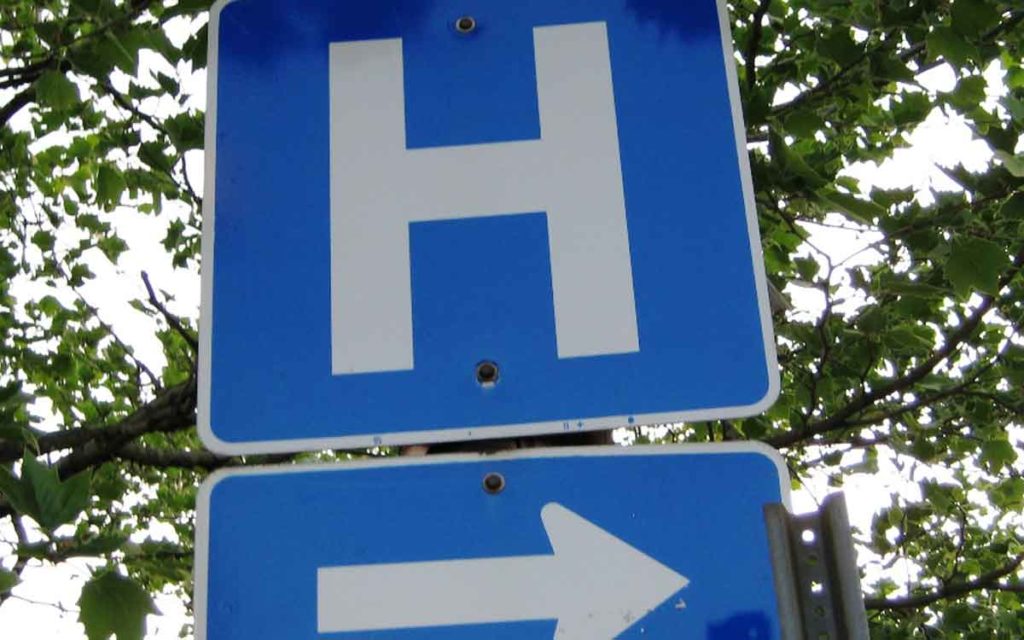 hospital sign