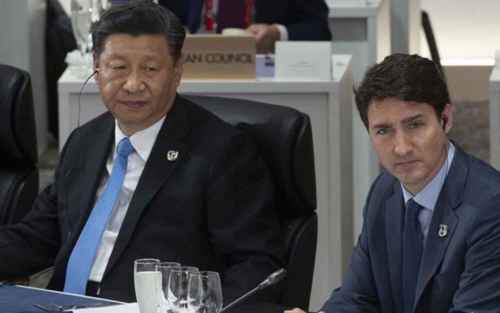 : Prime Minister Justin Trudeau and Chinese President Xi Jinping 