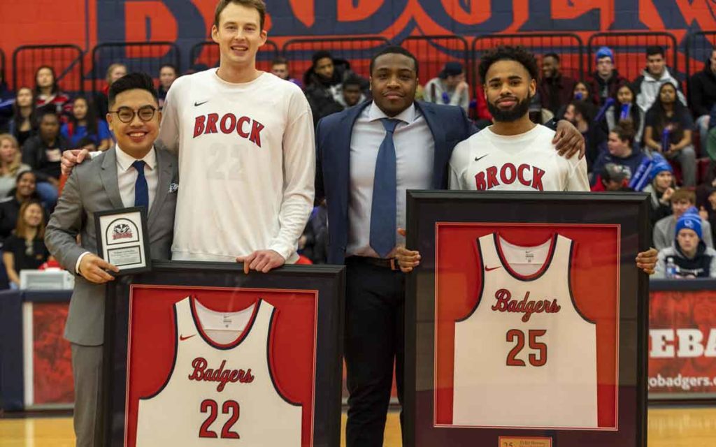 Brock Badger basketball players