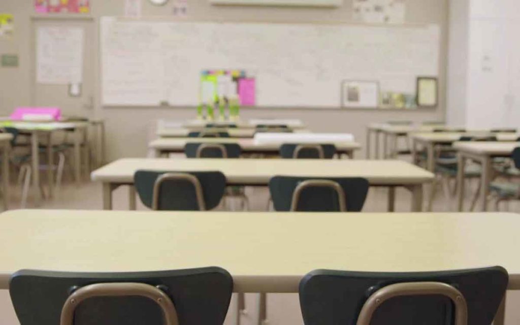 an empty classroom