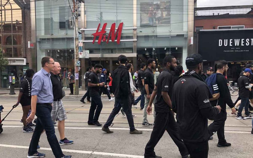 mcnauaghton walking in the labour day parade