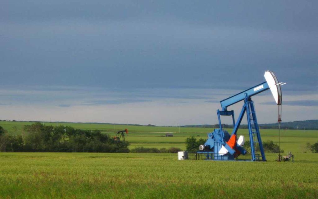 machinery in a field