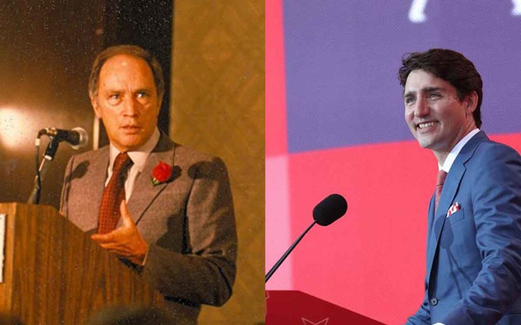 Pierre andJustin Trudeau