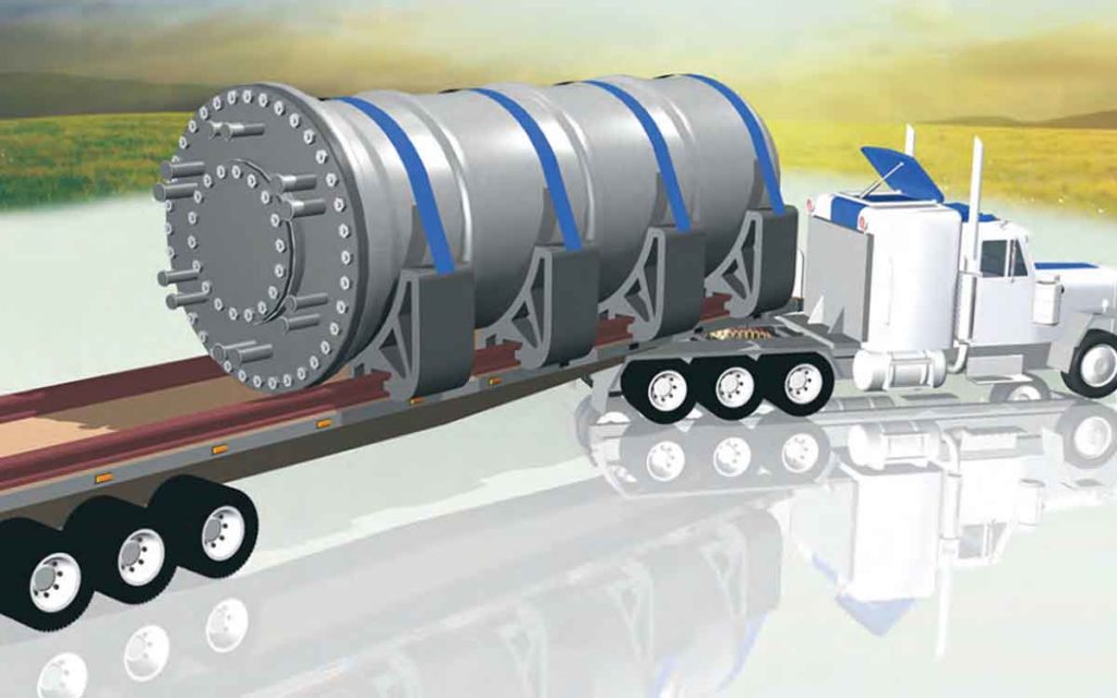 small modular nuclear reactor on a truck