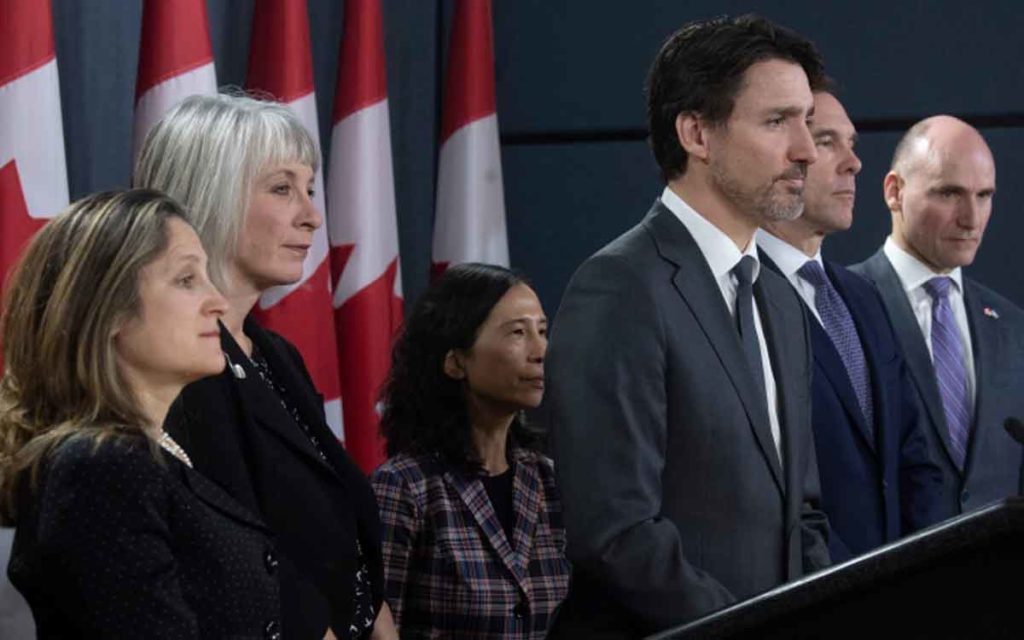 trudeau with government officials