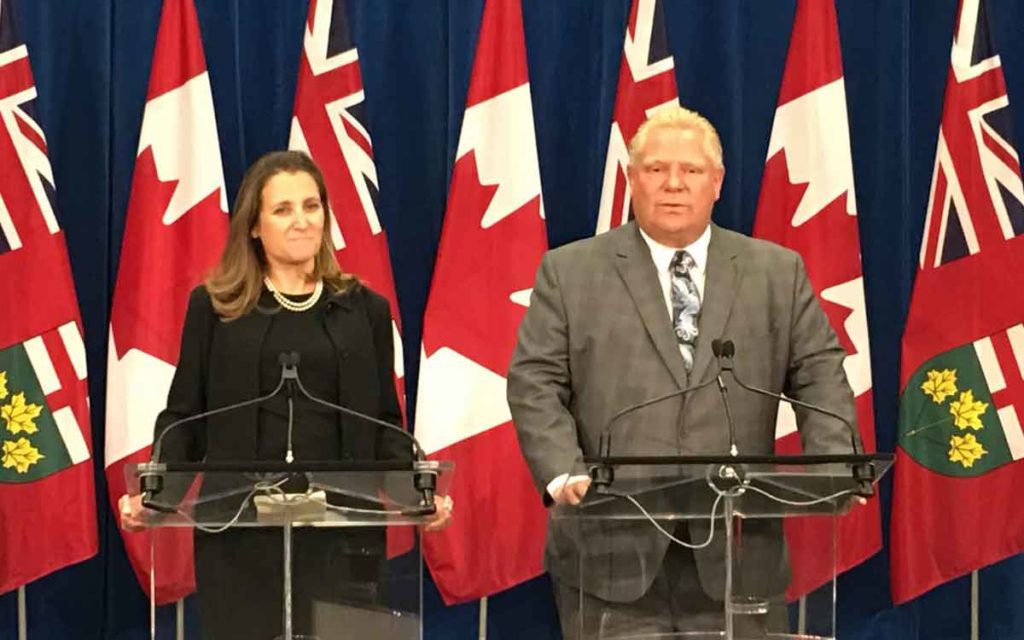 minister freeland and premier ford