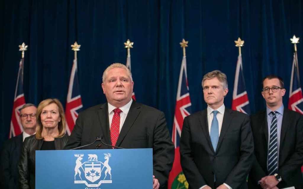 Premier Doug Ford and ministers