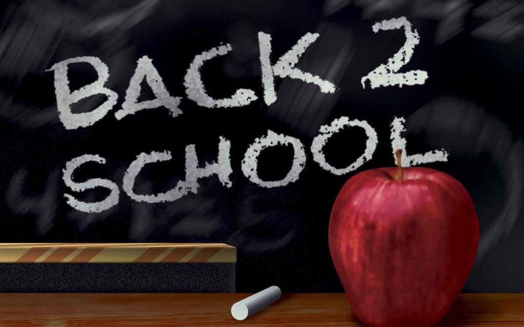 back to school blackboard