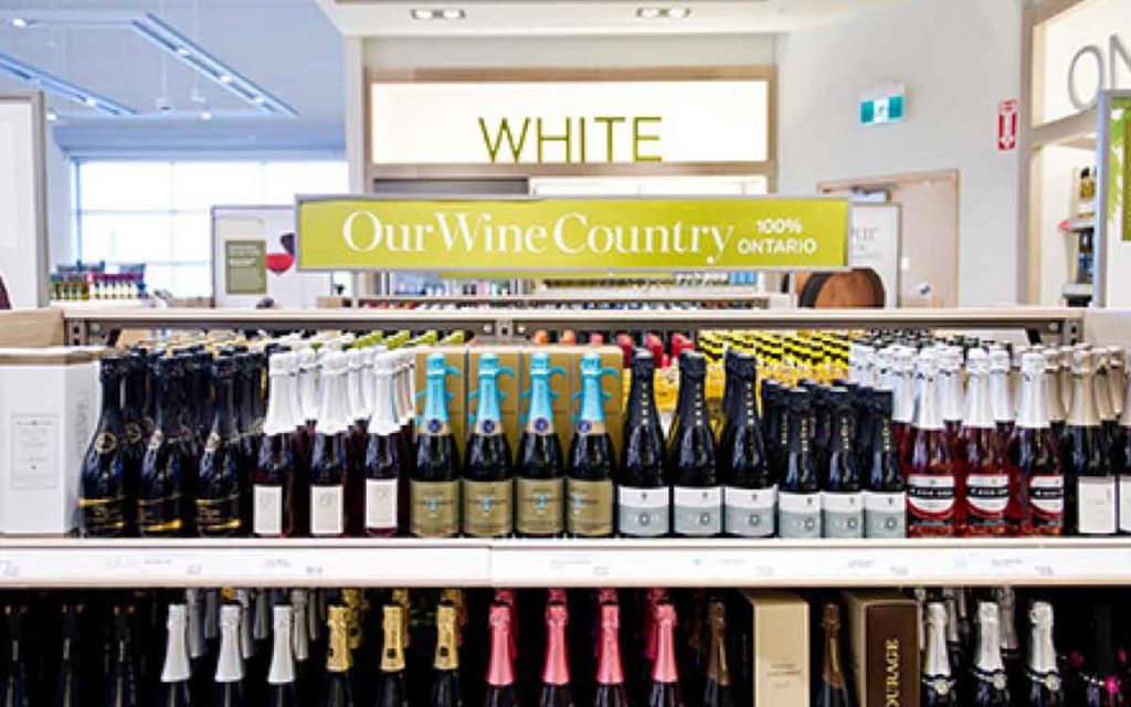 wine of the shelf at the LCBO