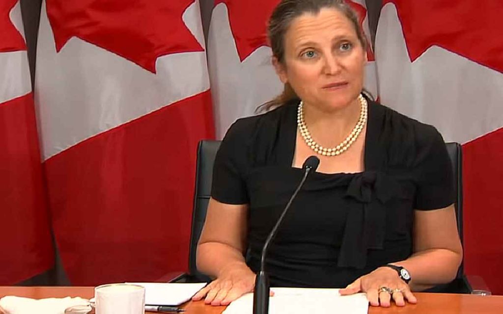 minister Chrystia Freeland