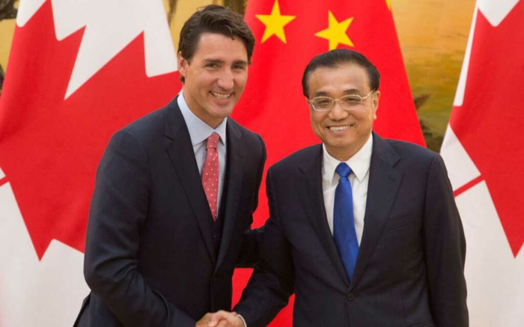 PM Trudeau and Chinese Premier, Li Keqiang