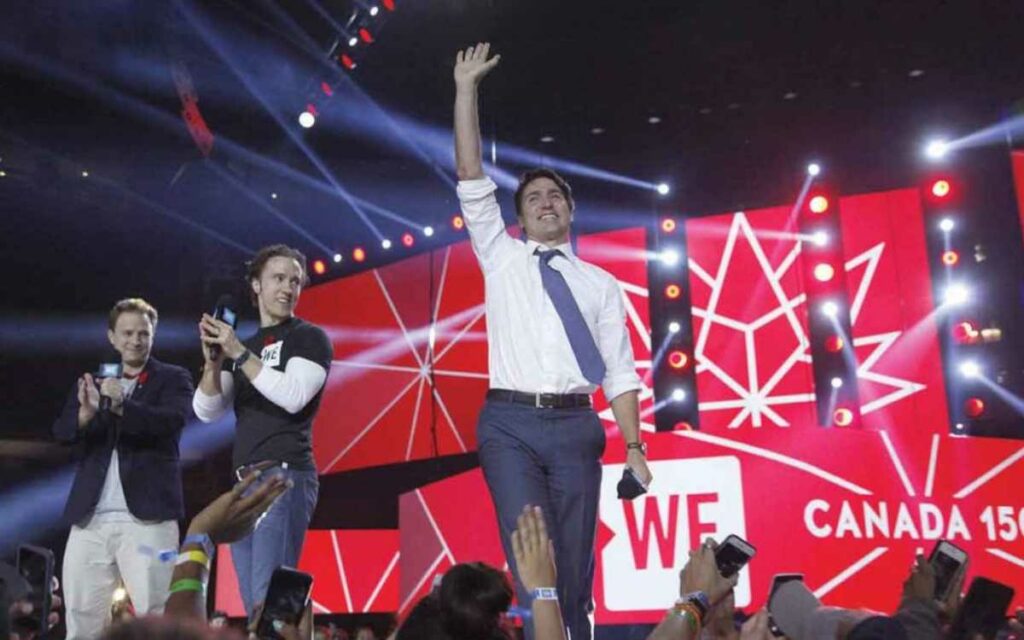 PM Trudeau on WE stage