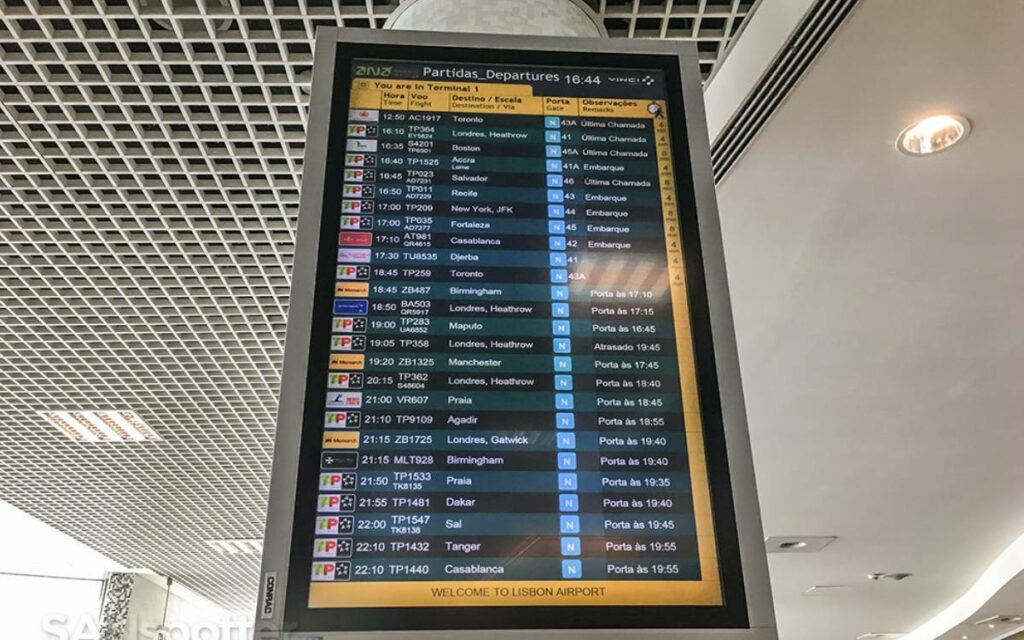 departure board