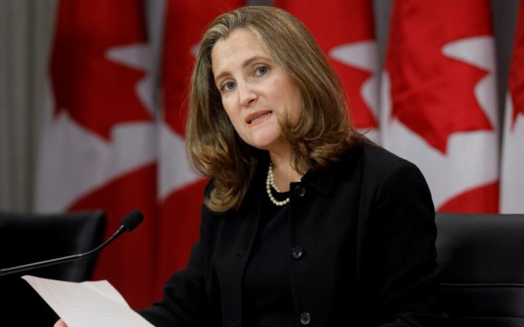 Finance Minister Chrystia Freeland 