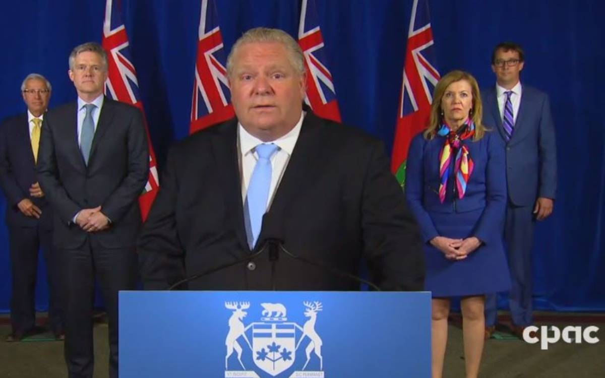 Premier Ford ans Ministers press conference