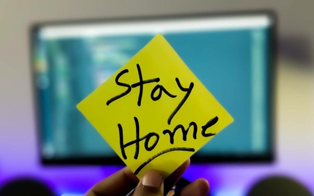 stay at home post it note