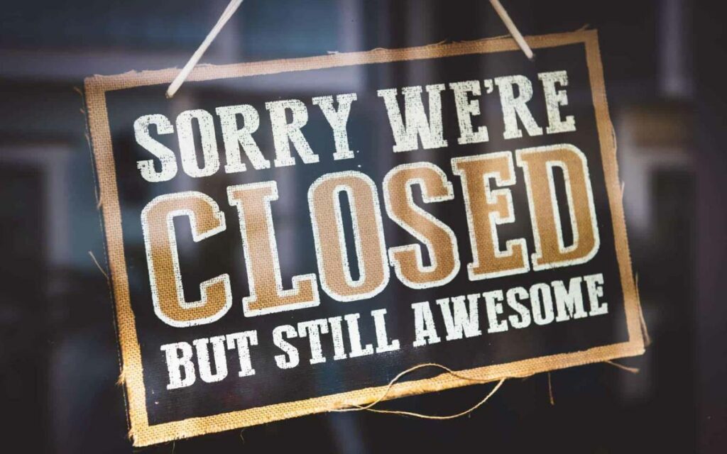 closed sign