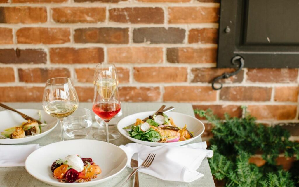 plates of food on a table