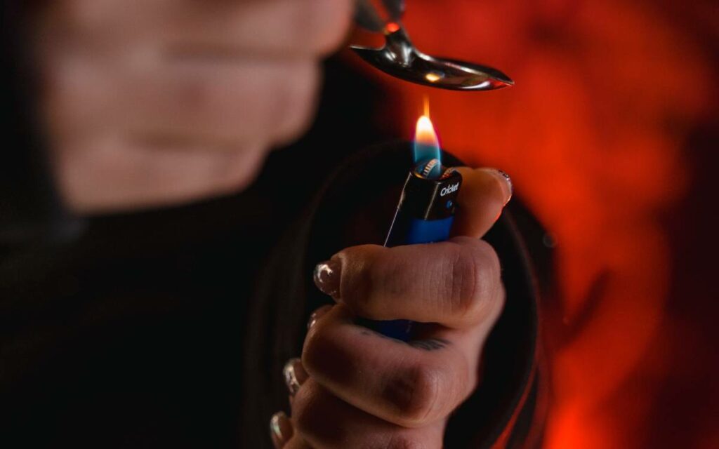 spoon and lighter