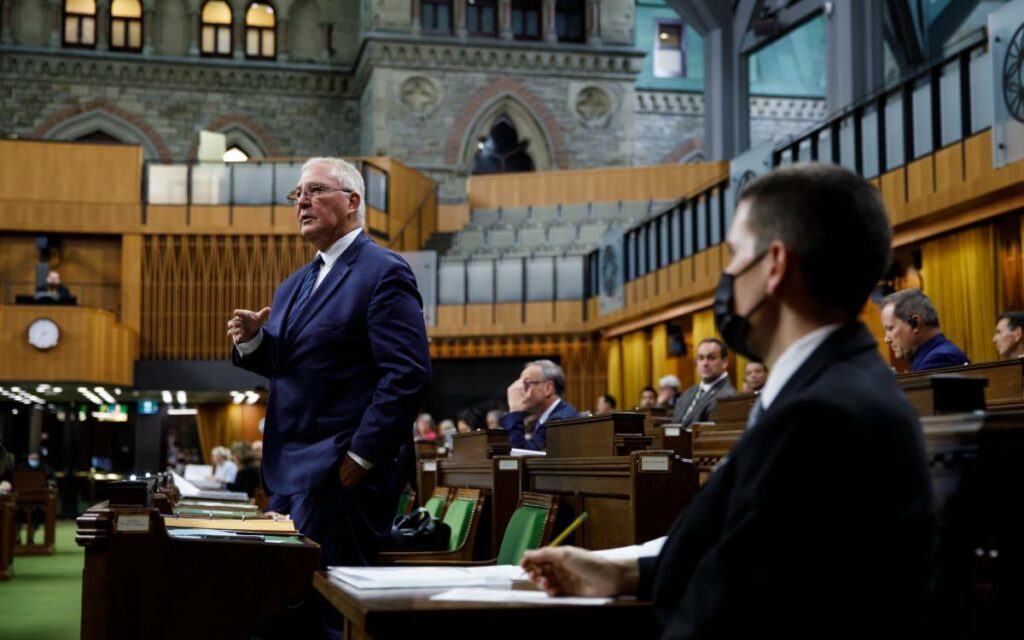Minister Bill Blair in the house of commons