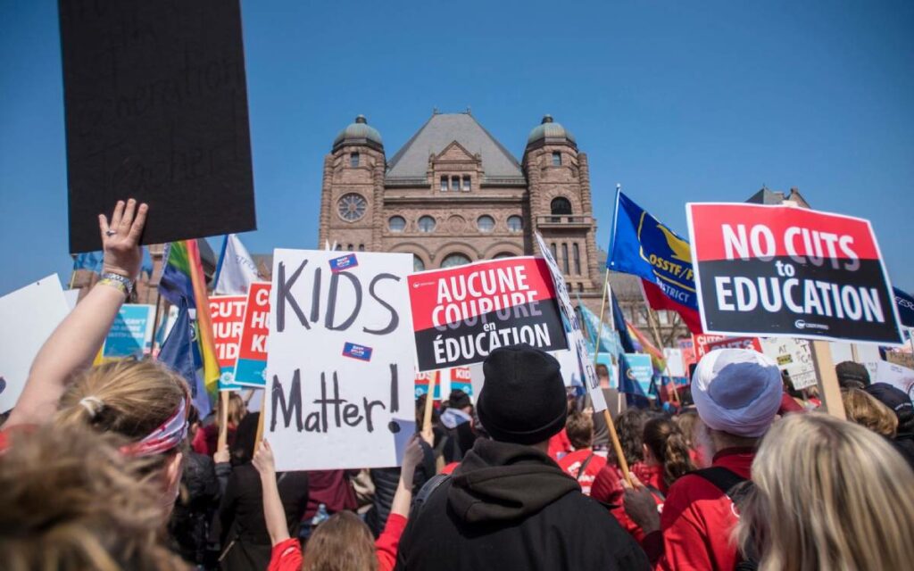 protest at Queens's Park