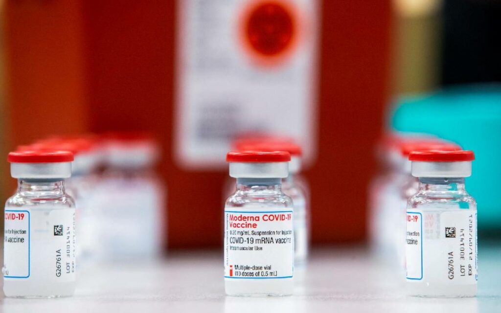 vials of Moderna vaccine