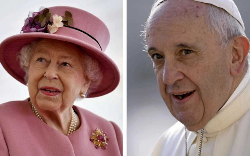 Majesty Queen Elizabeth II and Pope Francis
