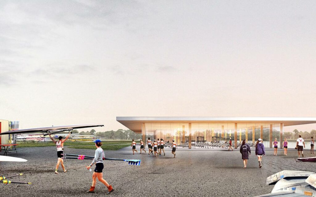 rendering of rowing facility