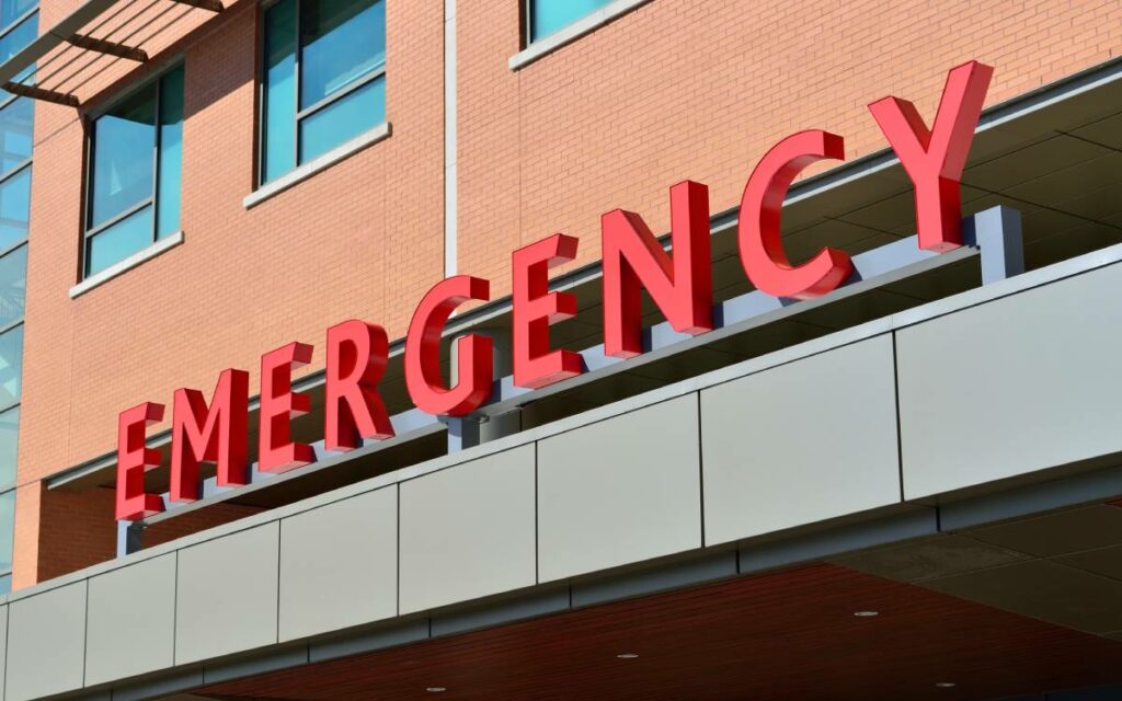 emergency room sign