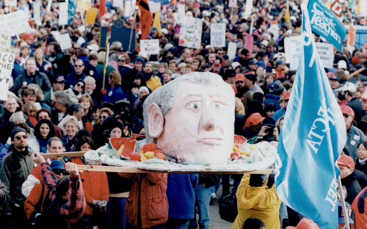 mike harris demonstration 1997