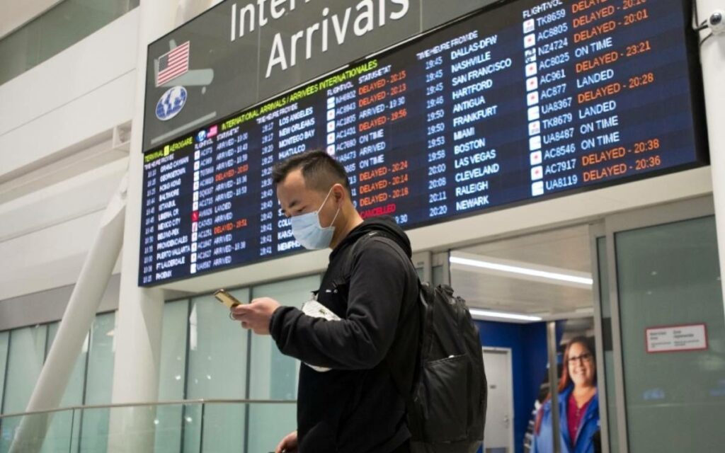 Arrivals at the airport