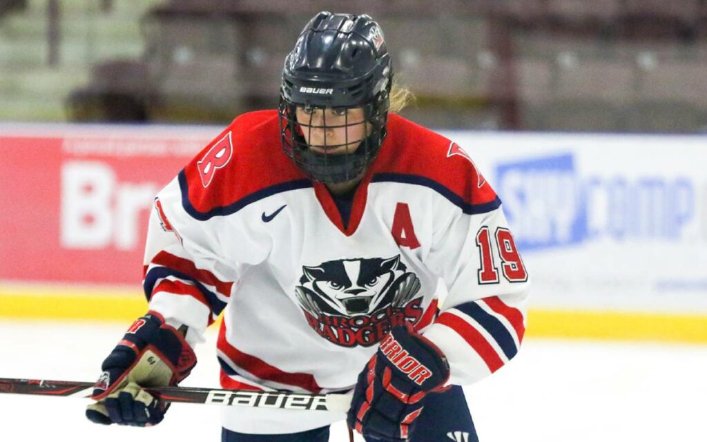 Carley Blomberg on the ice