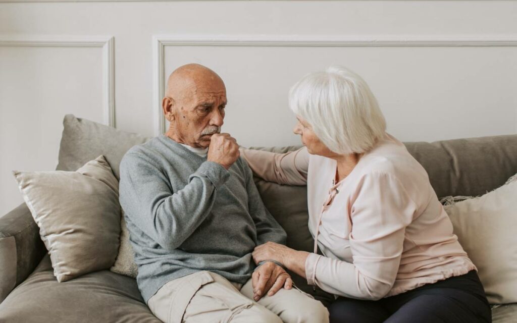 elderly man and woman