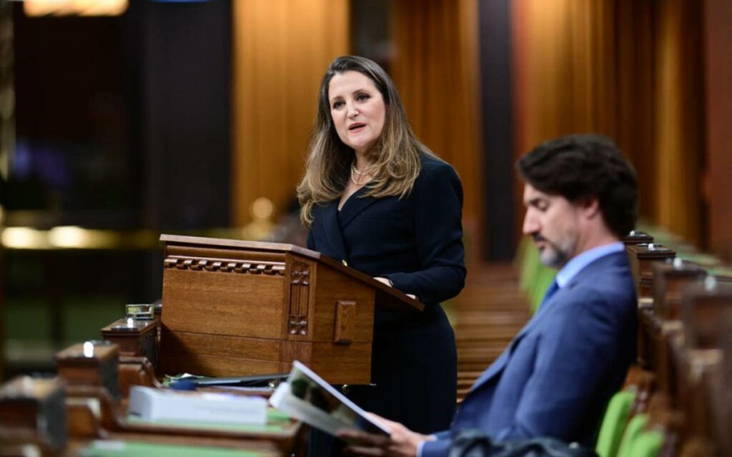 Minister Freeland and PM Trudeau